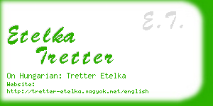 etelka tretter business card